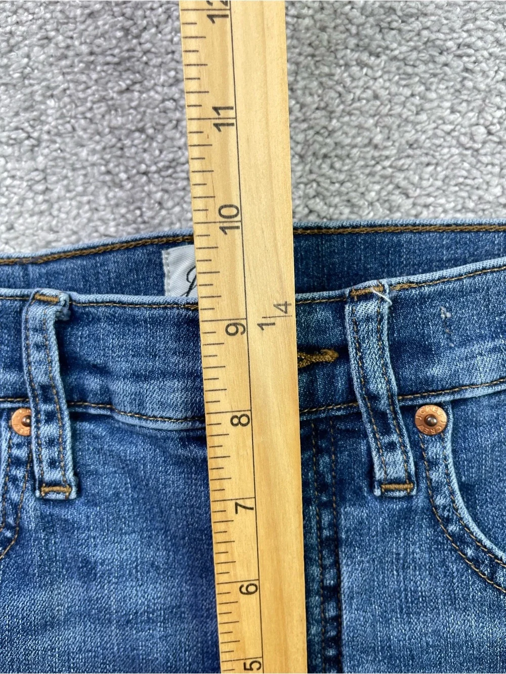 J.Crew Vintage Straight Jeans Women Size 24 Light Wash Mid Rise Stretch Denim